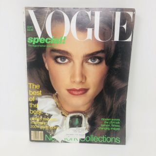 Vtg Vogue Brooke Shields By Richard Avedon Cover September 1981 1980s Fashion