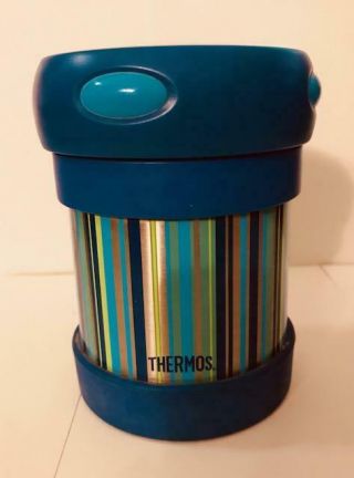 Vintage Thermos 10 Oz Funtainer Insulated Stainless Steel Food Jar Kids
