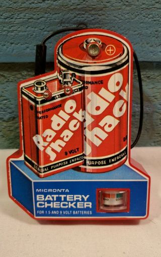 Vintage Radio Shack Micronta Battery Checker 22 - 098 1.  5v & 9v & Box