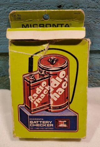Vintage Radio Shack Micronta Battery Checker 22 - 098 1.  5V & 9V & Box 3
