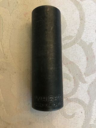Vintage Wright Tool 34522 1/2 " Drive 6 Point Deep Socket,  11/16 " Usa