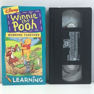 Disney’s Winnie The Pooh Together Learning Vhs Video Tape 1996 Vtg 6765
