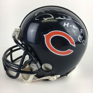 Mike Ditka Signed H.  O.  F 88 Chicago Bears Riddell Mini Helment