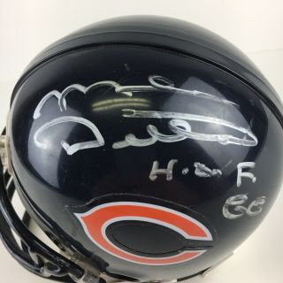 Mike Ditka Signed H.  O.  F 88 Chicago Bears Riddell Mini Helment 3