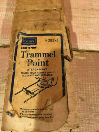Vintage Sears Craftsman Trammel Point Router Attachment No 9 - 25174 2
