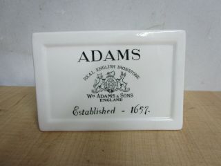 Vintage Advertising Store Display Adams English Ironstone Porcelain Plaque