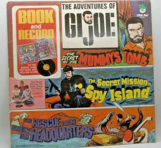 Vintage 1975 Hasbro The Adventures Of Gi Joe Comic Book & Record 12 " Lp Album