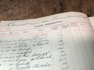 1885 - 1889 Large Railroad Station Ledger Book Claremont,  MN C & NW Railway 3