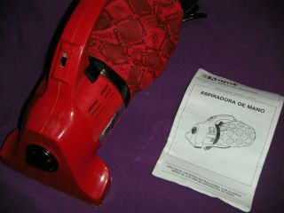 Vintage Dirt Devil Royal Hand Held Vacuum 103 Red Portable Car House Auto 3