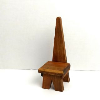 Vintage Miniature Wooden Chair Hand Made Wood 9 " Shaker Step Stool