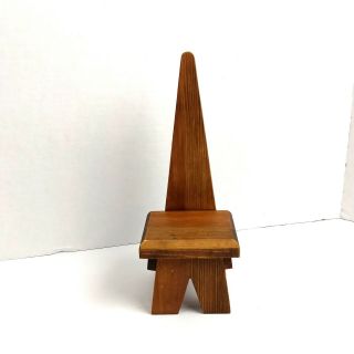 Vintage Miniature Wooden Chair Hand Made Wood 9 