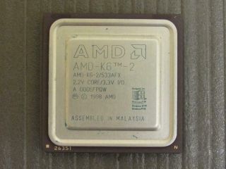 Amd Amd - K6 - 2/533afx 533mhz Vintage 321 - Pin Ceramic Pga Cpu Processor