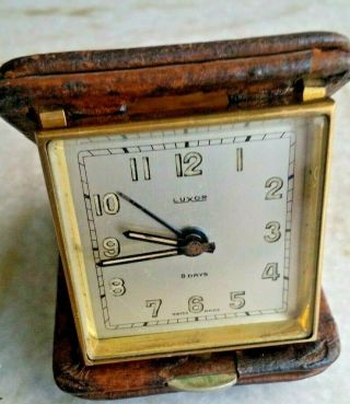 Luxor Pocket / Table Clock 8 Days Key With Alarm