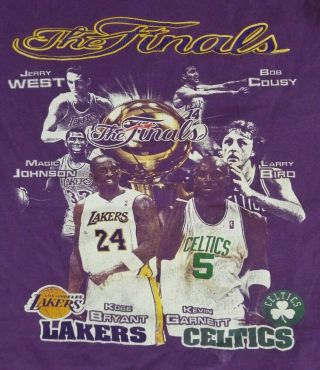 Los Angeles Lakers vs.  Boston Celtics The Finals Men ' s T Shirt Size XL 3