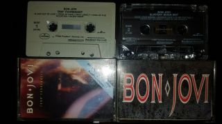 2 Classic Vintage Cassette Tapes - Bon Jovi 7800 Fahrenheit Slippery When Wet