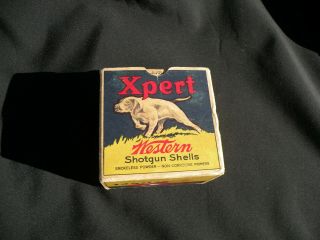 Empty Vintage Collectible Western Xpert 2 - 9/16 - - 16 Ga Shot Shell Box/ammo Box