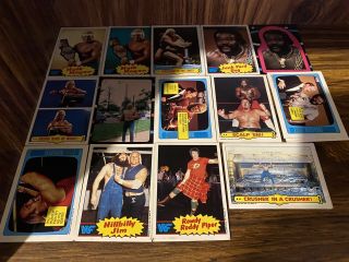 Vintage 1985 Topps Wwf Trading Cards.  Over 100 Cards