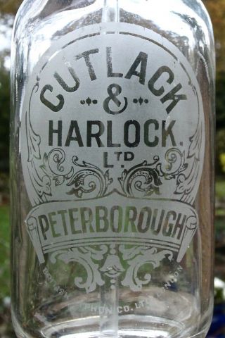 Vintage C1900s Cutlack & Harlock Peterborough Cambridge Pict Soda Syphon Siphon