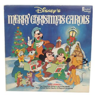 Walt Disney Merry Christmas Carols Mickey Mouse Disneyland Music Vtg 1980 Vinyl