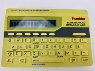 Electronic Franklin Elementary Spelling Ace Model Es - 90 Vintage 1989
