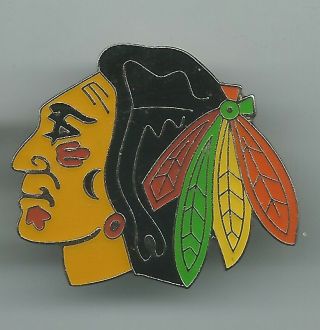 Nhl Chicago Blackhawks Logo Pin Aminco Hockey Vintage Oop 2
