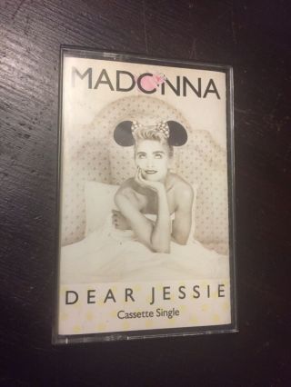 Vtg 1989 Madonna " Dear Jessie " Uk Cassette Single (w2668c) Oop Rare Htf 80 