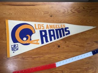 Los Angeles Rams Nfl Vintage Pennant Rare Vintage 30.  5 "