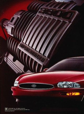 1995 Buick Riviera - 2 - Page Advertisement Print Art Car Ad J917