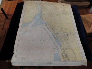 Vtg 1956 Army Corps Of Engineers Buffalo Harbor Ny Us Lake Survey Map 314 At6