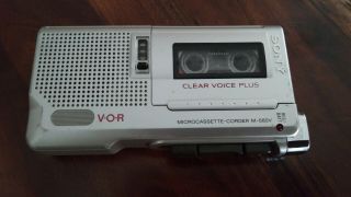 Vintage Sony M - 560v Microcassette Recorder Vor Clear Voice Plus &