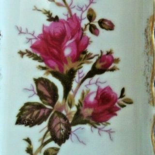 Vintage Royal Sealy Moss Rose Porcelain Vanity Dresser Dishes Trinket Jewelry