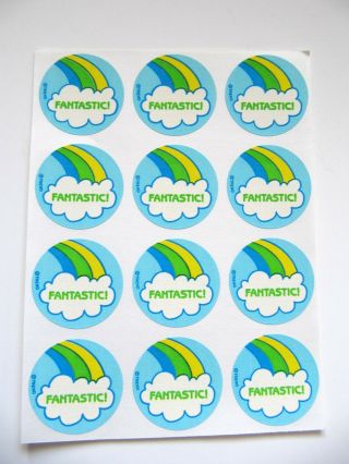 Vintage Matte Trend Fantastic Rainbow Stinky Sticker Scratch And Sniff Stickers