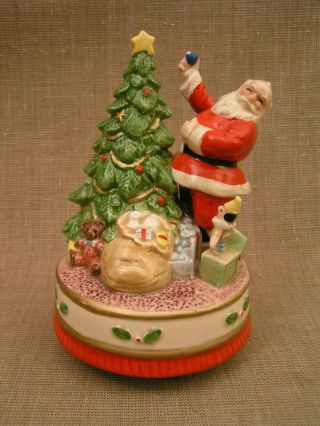" Santa Claus Is Coming To Town " Vintage Otagiri Japan Music Box By Stanley Papel