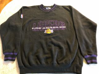 Vintage Starter Los Angeles Lakers Pullover Sweatshirt Medium