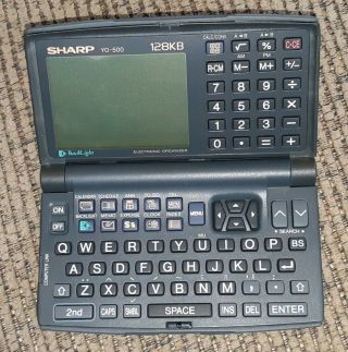 Sharp Electronic Pocket Organizer Model Yo - 500 Calculator Vintage
