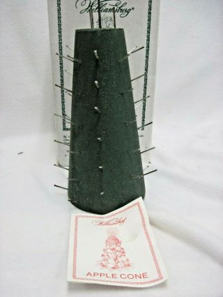 Vintage Williamsburg Apple Cone 10 " Topiary Table Mantle Foundation Fruit Box