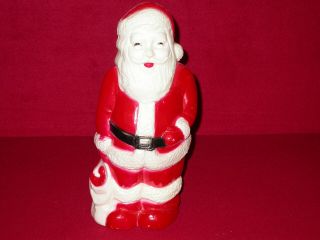 Vintage Christmas Santa Claus Blow Mold Hard Plastic Lights Up 13 " Union