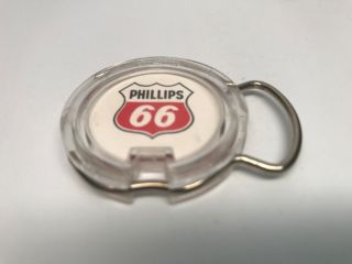 Vintage Philips 66 Advertising Key Chain Miami Round Red White