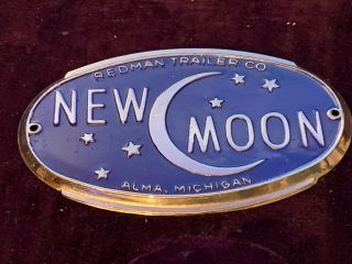 Vintage Moon Redman Trailer Co Alma Michigan Emblem Bastian Bros