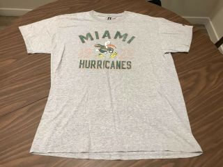 Miami Hurricanes University Of Miami Short Sleeve T Shirt Size Xl Extra Large