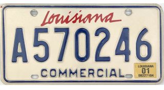 99 Cent 2001 Louisiana Commercial License Plate A570246