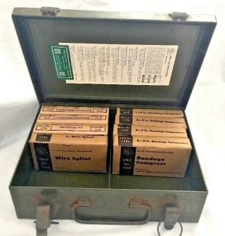 Ms Co Medical Supply Company Vintage First Aid Kit.  Green