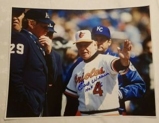 Earl Weaver Signed 11x14 Photo (baltimore Orioles,  Hall Of Fame)