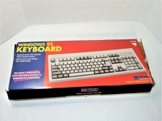 Vintage Micro Innovations Sk - 710 Keyboard 5 - Pin Din White At Clicky Windows 90s