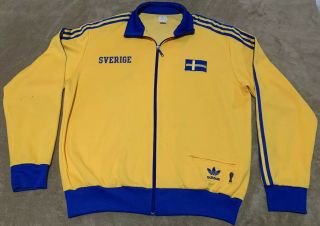 Sweden Sverige National Team Soccer Track Jacket Adidas Yellow World Cup 2xl
