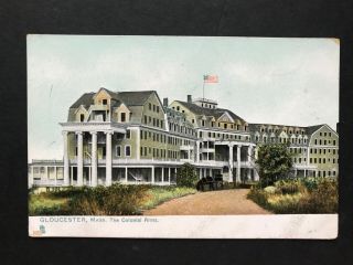 Gloucester Ma,  The Colonial Arms,  Vintage Raphael Tuck Postcard,  Unpsoted