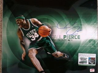 Paul Pierce Boston Celtics Autographed 16x20 Signed Photo With Hologram