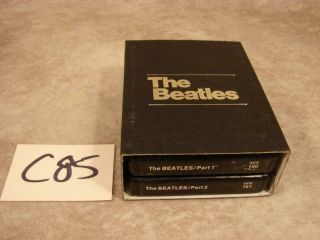 C85 Vintage Beatles White Album Rock & Roll 8 Track Cassette Tape