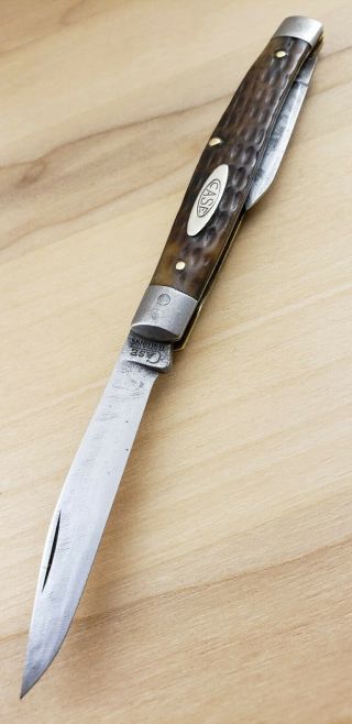 Vintage Case Xx Jigged Bone Half Whittler Pocket Knife/ Usa Made