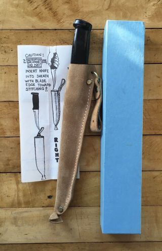 Vintage Rada Aluminum Handle Fishing Fillet Knife With Leather Sheath